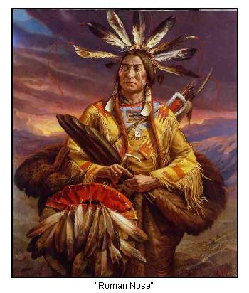 Chef indien avec ses parures de guerre